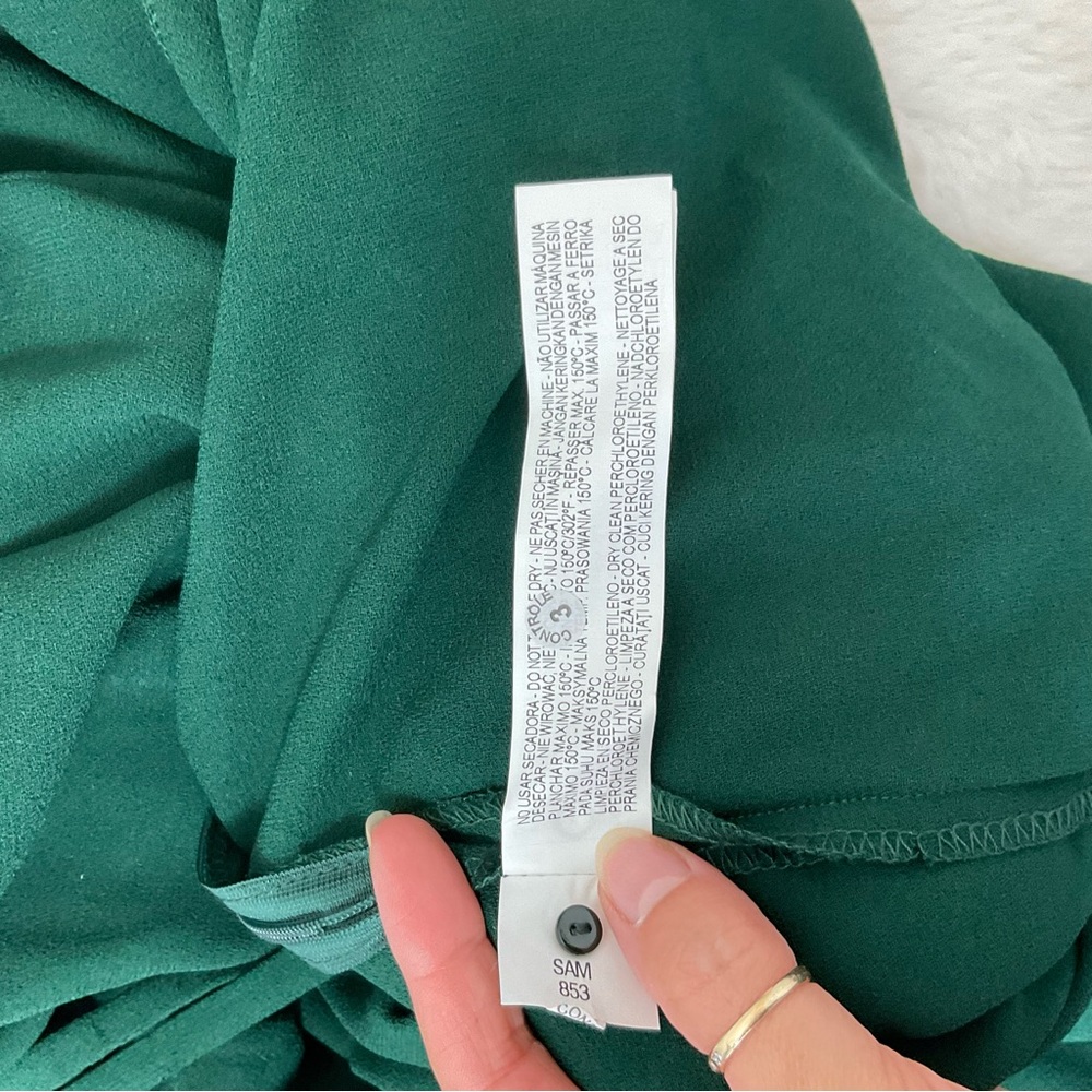 NEW Zara Green Open Back Side Zip Sleeveless Wide Leg Jumpsuit Size S - Picture 10 of 17